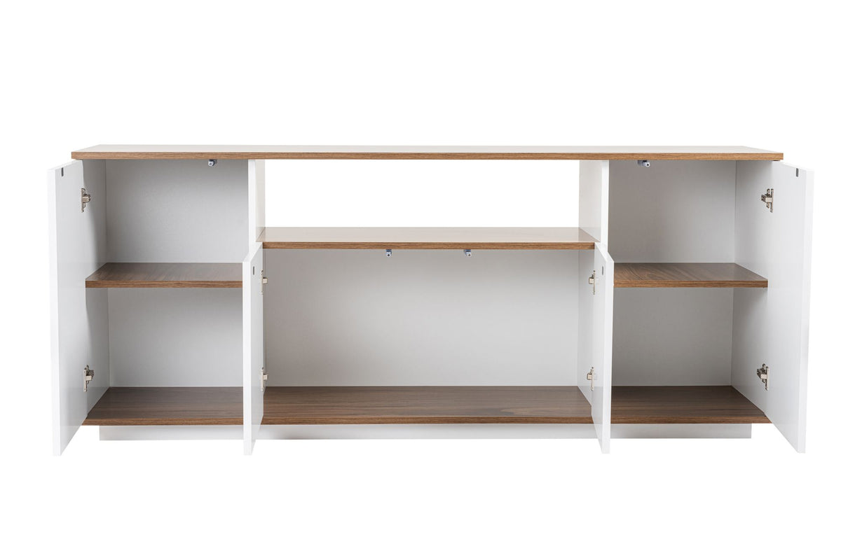 Κονσόλα Pefkos Λευκό - Καρυδί 180x44.5x75 εκ. Μελαμίνης