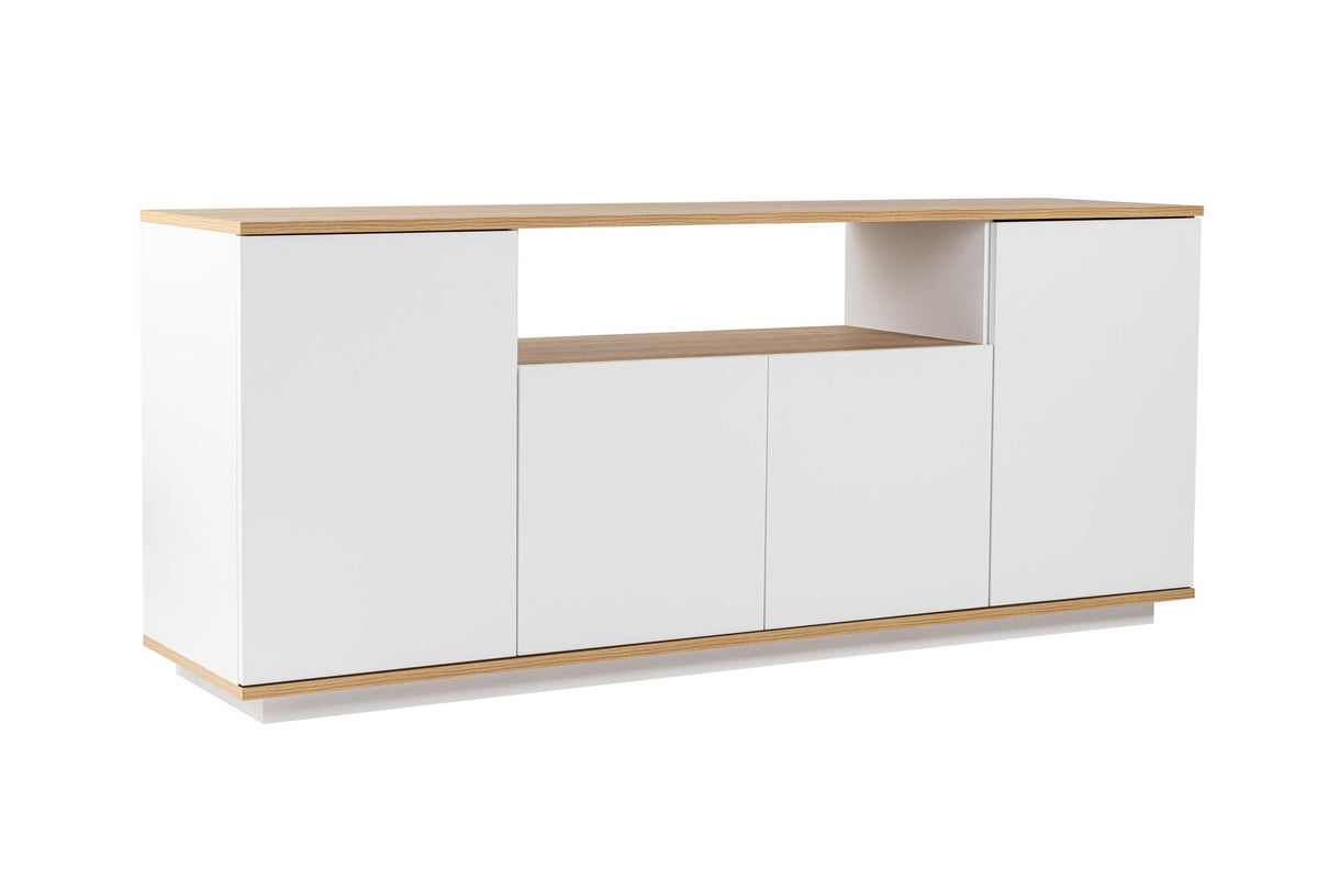 Κονσόλα Pefkos Λευκό - Δρυς Cadiz 180x44.5x75 εκ. Μελαμίνης