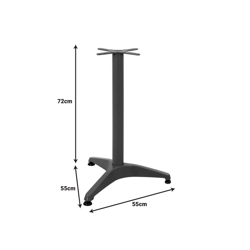 Βάση τραπεζιού Oiseau  μεταλλική σε μαύρη απόχρωση 45x45x72εκ - Image 2