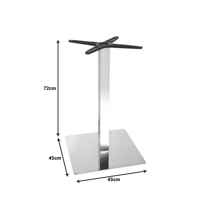 Βάση τραπεζιού Galax  αλουμινίου σε ασημί απόχρωση 45x45x72εκ - Image 2