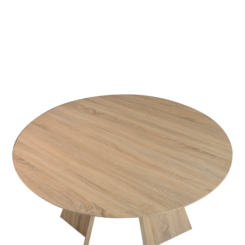 Τραπέζι Bibble  MDF σε φυσική απόχρωση Φ120x76εκ - Pakobazaar
