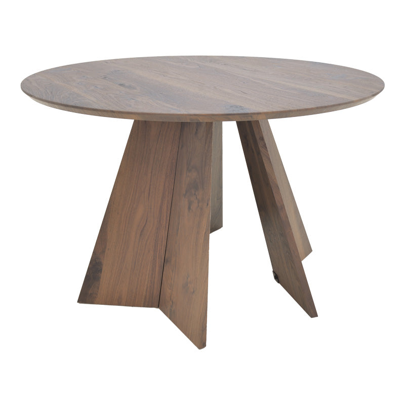 Τραπέζι Bibble  mdf σε καρυδί απόχρωση Φ120x76εκ - Pakobazaar