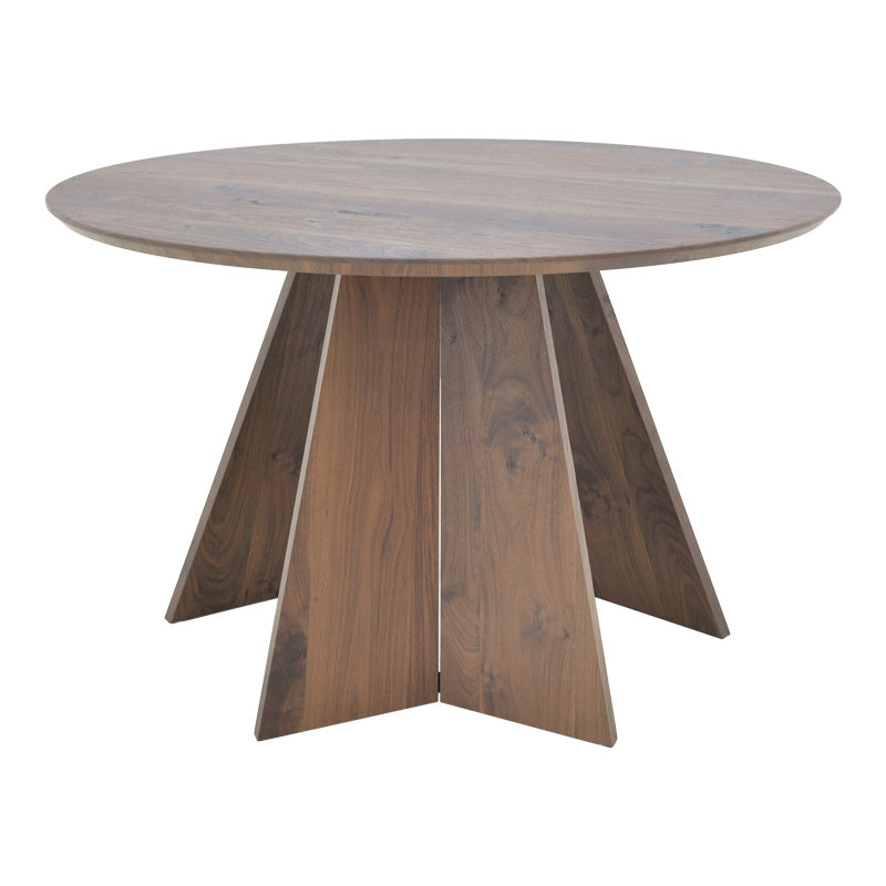 Τραπέζι Bibble  mdf σε καρυδί απόχρωση Φ120x76εκ - Pakobazaar