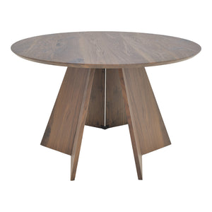 Τραπέζι Bibble  mdf σε καρυδί απόχρωση Φ120x76εκ - Pakobazaar