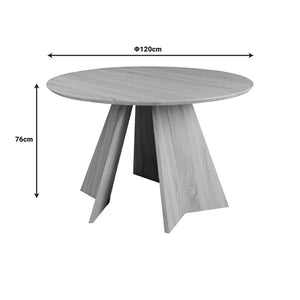 Τραπέζι Bibble  mdf σε καρυδί απόχρωση Φ120x76εκ - Pakobazaar