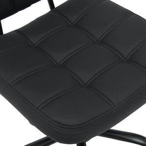 Καρέκλα γραφείου Sedia  pu σε μαύρη απόχρωση 50x50x75-85εκ - Pakobazaar