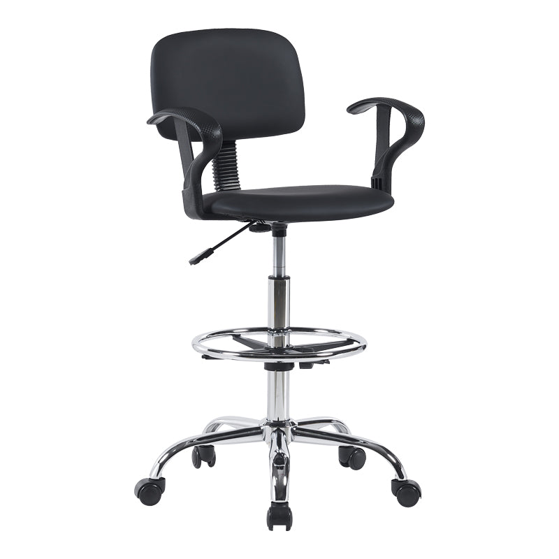 Καρέκλα ρεσεψιόν Icina Ι  pu σε μαύρη απόχρωση 58x54x102-123εκ - Image 1
