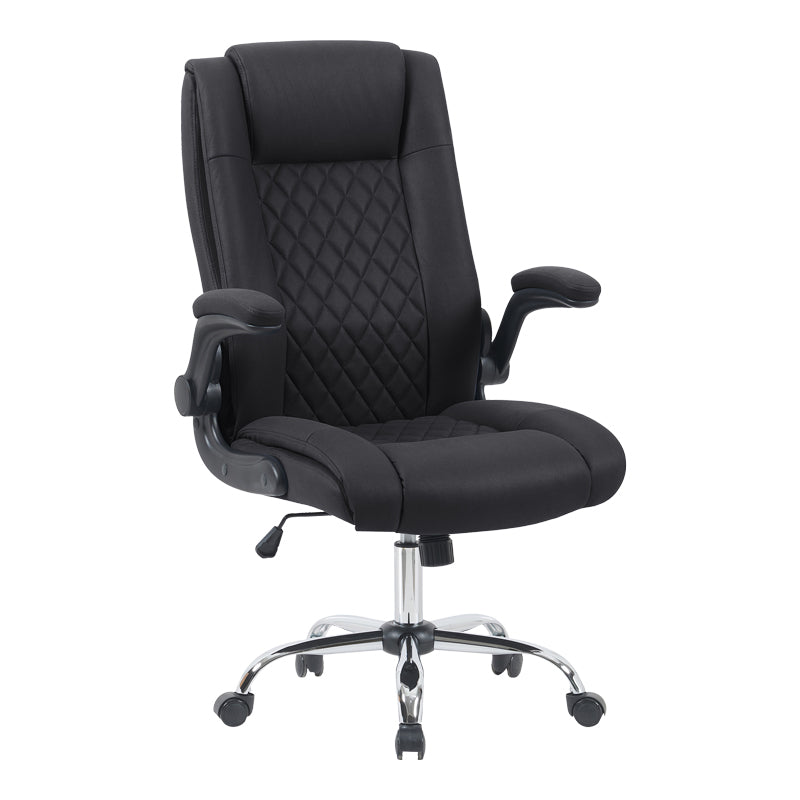 Καρέκλα γραφείου διευθυντη Kesla  PES μαύρo 65x65x113-121εκ - Pakobazaar