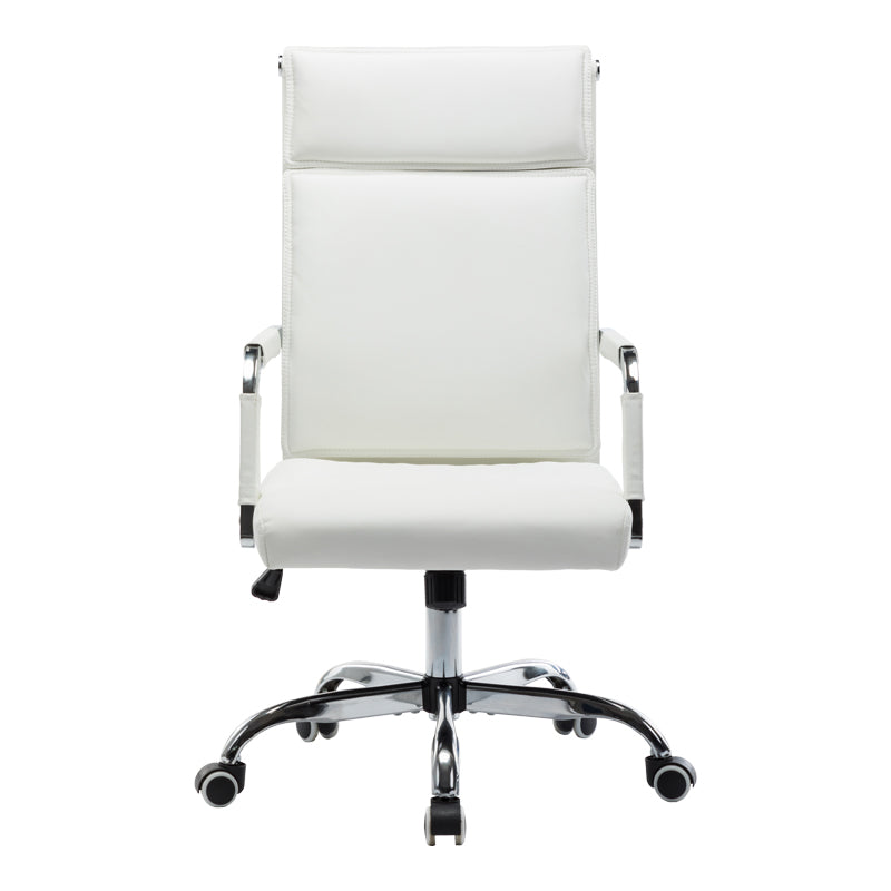 Καρέκλα γραφείου διευθυντη Mavel  PU λευκό 55x62x100-110εκ