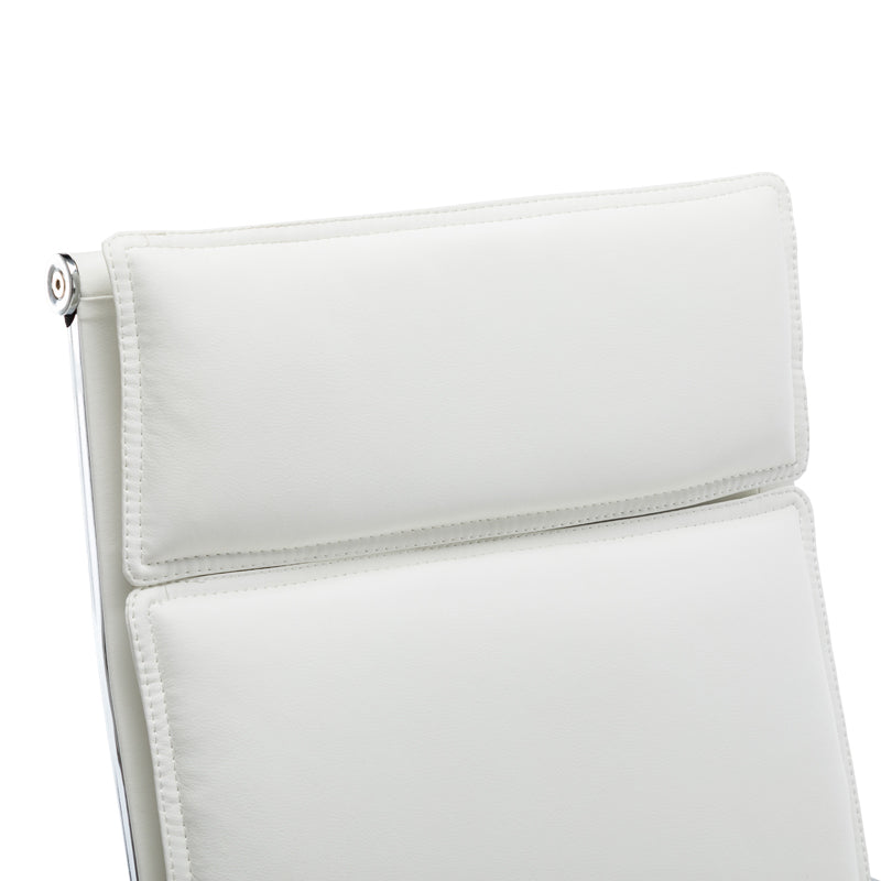 Καρέκλα γραφείου διευθυντη Mavel  PU λευκό 55x62x100-110εκ