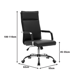Καρέκλα γραφείου διευθυντη Mavel  PU λευκό 55x62x100-110εκ - Pakobazaar