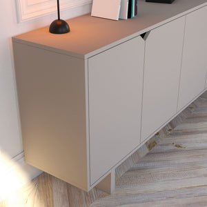 Κονσόλα Meskla Με Ράφια Μπεζ 180x40x80.6 εκ. Μελαμίνης