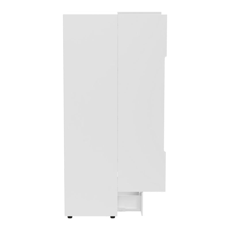 Ντουλάπα δίφυλλη Afina  mdf σε λευκή glossy απόχρωση 100x57x213εκ - Image 6