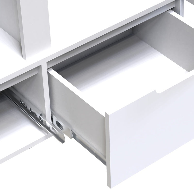 Ντουλάπα δίφυλλη Afina  mdf σε λευκή glossy απόχρωση 100x57x213εκ - Image 7