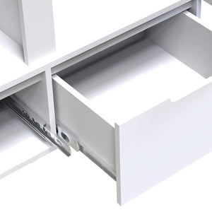 Ντουλάπα δίφυλλη Afina  mdf σε λευκή glossy απόχρωση 100x57x213εκ - Image 7