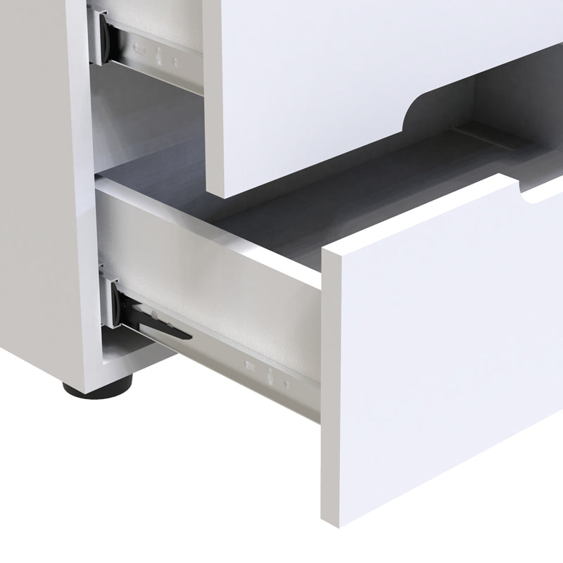 Κομοδίνο Afina  mdf σε λευκή glossy απόχρωση 50x35x41εκ - Image 5