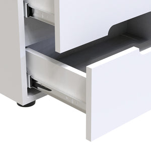 Κομοδίνο Afina  mdf σε λευκή glossy απόχρωση 50x35x41εκ - Image 5