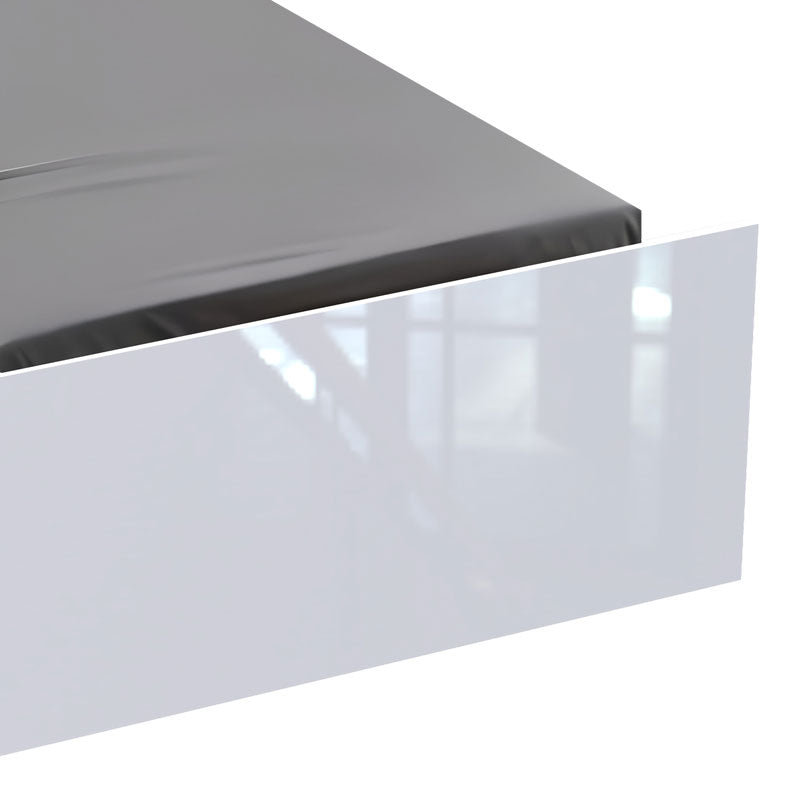 Κρεβάτι μονό Afina  σε λευκή glossy απόχρωση 90x200εκ - Pakobazaar