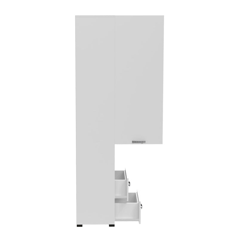 Βιτρίνα-στήλη Toscana  σε λευκή απόχρωση 50x42x222.5εκ - Image 4