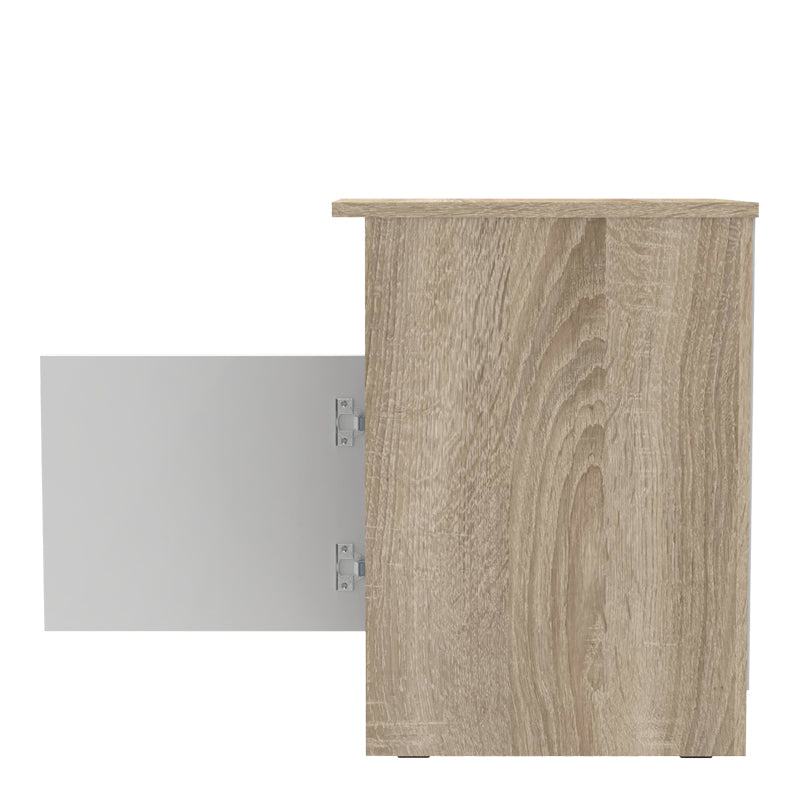 Κομοδίνο Galdi  σε sonoma-λευκή απόχρωση 40x45x60εκ - Image 4