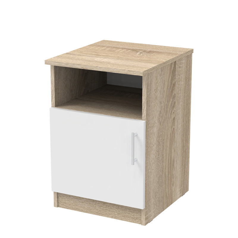 Κομοδίνο Galdi  σε sonoma-λευκή απόχρωση 40x45x60εκ - Image 1