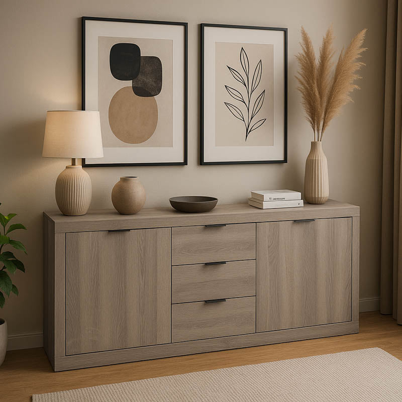 Μπουφές Doha  σε sonoma απόχρωση 180x45x80.5εκ - Pakobazaar