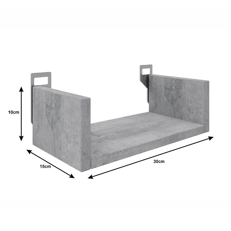 Ραφιέρα τοίχου Derva  σε λευκή απόχρωση 30x15x10cm - Pakobazaar