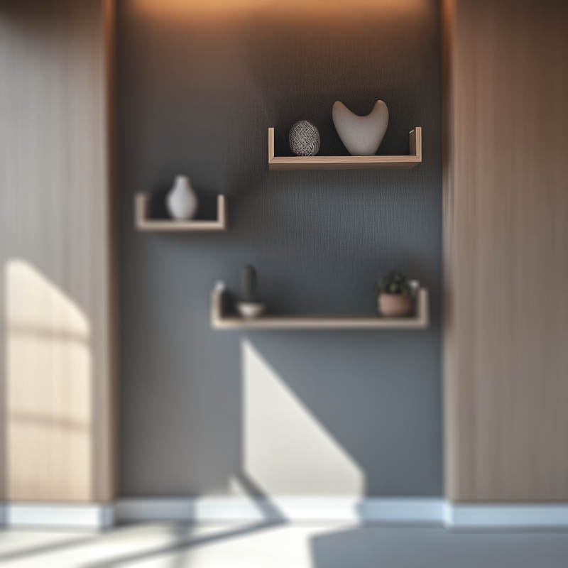 Ραφιέρα τοίχου Derva  σε oak απόχρωση 45x15x10cm - Image 2