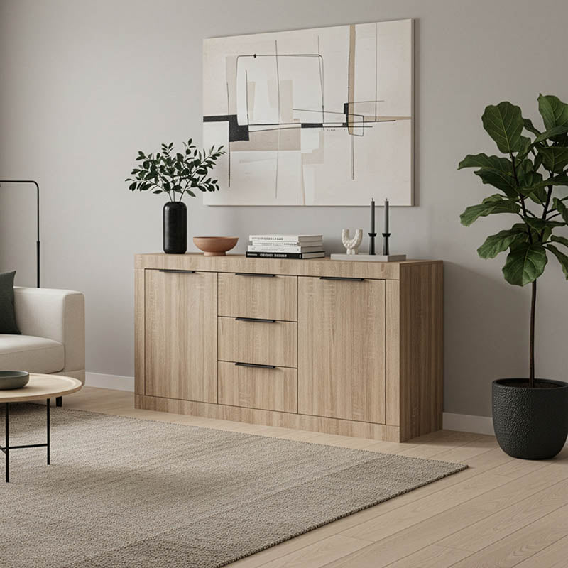 Μπουφές Doha  σε sonoma απόχρωση 150x45x80.5εκ - Pakobazaar