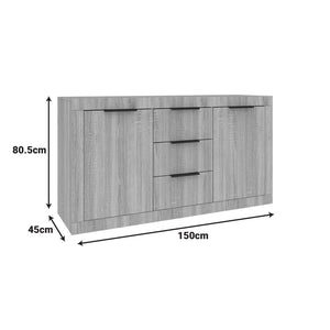 Μπουφές Doha  σε wenge απόχρωση 150x45x80.5εκ - Pakobazaar