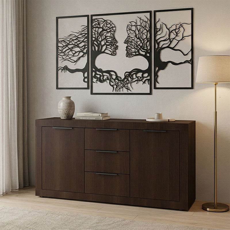 Μπουφές Doha  σε wenge απόχρωση 150x45x80.5εκ - Pakobazaar