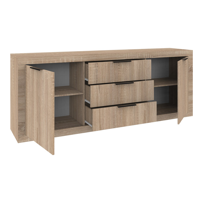 Μπουφές Doha  σε sonoma απόχρωση 210x45x80.5εκ - Pakobazaar