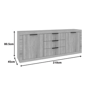 Μπουφές Doha  σε wenge απόχρωση 210x45x80.5εκ - Pakobazaar