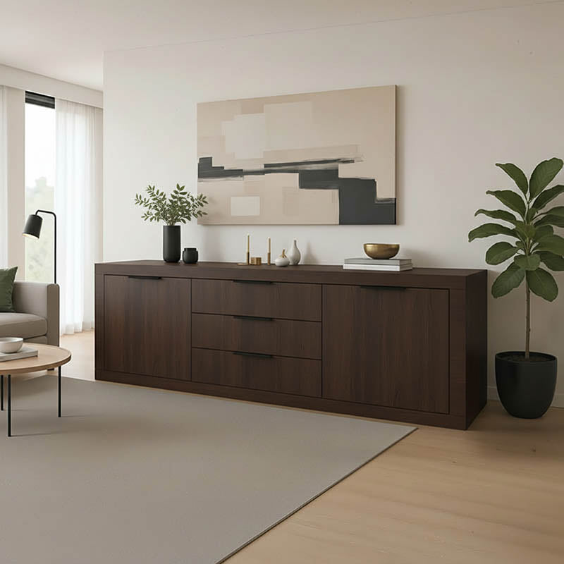 Μπουφές Doha  σε wenge απόχρωση 210x45x80.5εκ - Pakobazaar