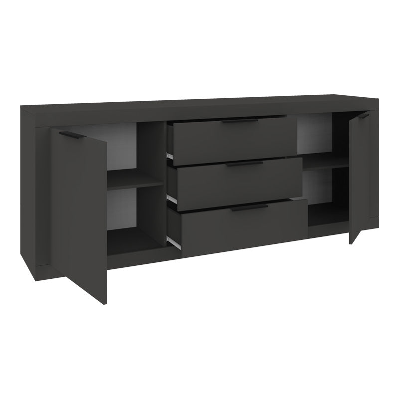 Μπουφές Doha  σε ανθρακί απόχρωση 210x45x80.5εκ - Pakobazaar