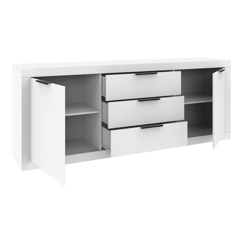 Μπουφές Doha  σε λευκή απόχρωση 210x45x80.5εκ - Pakobazaar