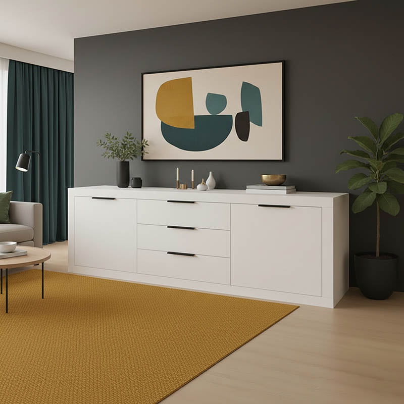 Μπουφές Doha  σε λευκή απόχρωση 210x45x80.5εκ