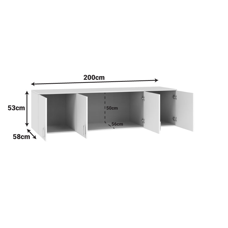 Πατάρι ντουλάπας Royal  τετράφυλλο wenge 200x58x53εκ - Pakobazaar