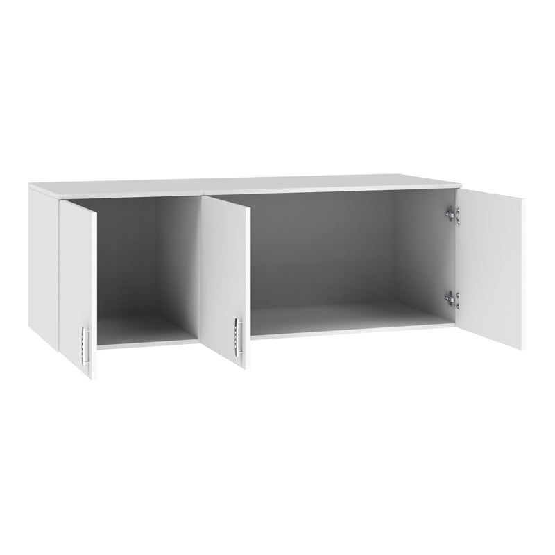 Πατάρι ντουλάπας Royal  τρίφυλλο λευκό 150x58x53εκ - Pakobazaar