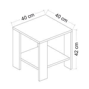 Βοηθητικό Τραπεζάκι Florina Καρυδί 40x42x40 εκ. Μελαμίνης