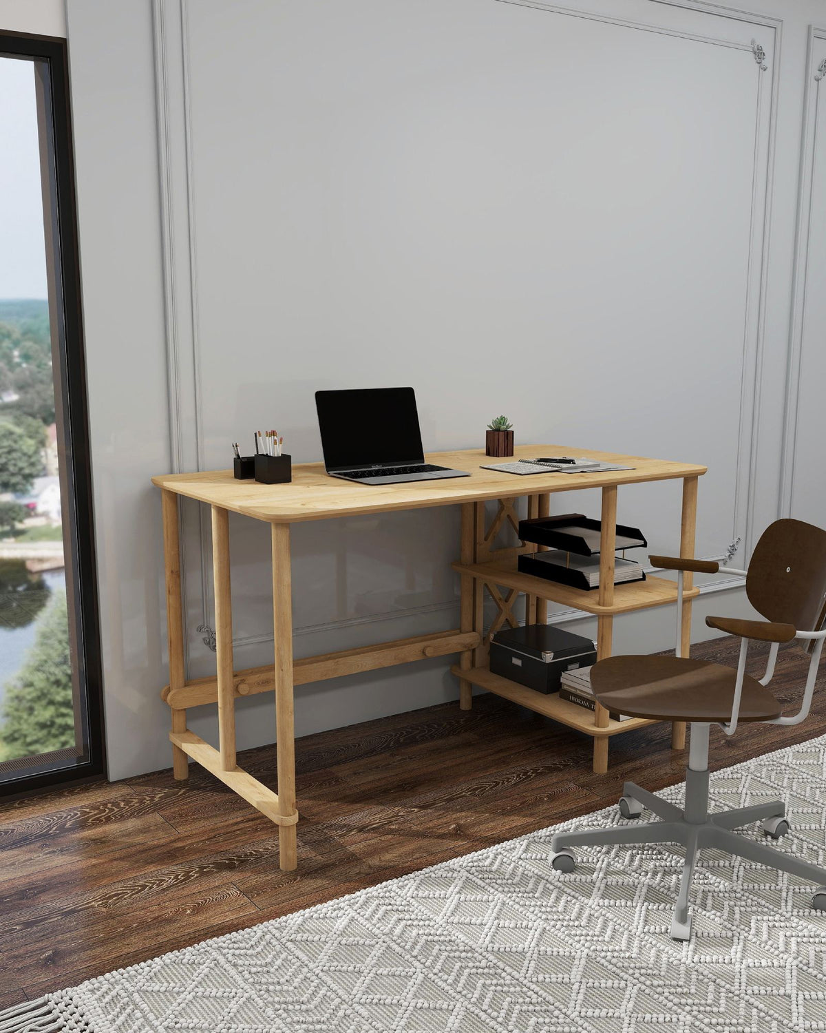Γραφείο Antissa Δρυς 125x65x75 εκ. MDF
