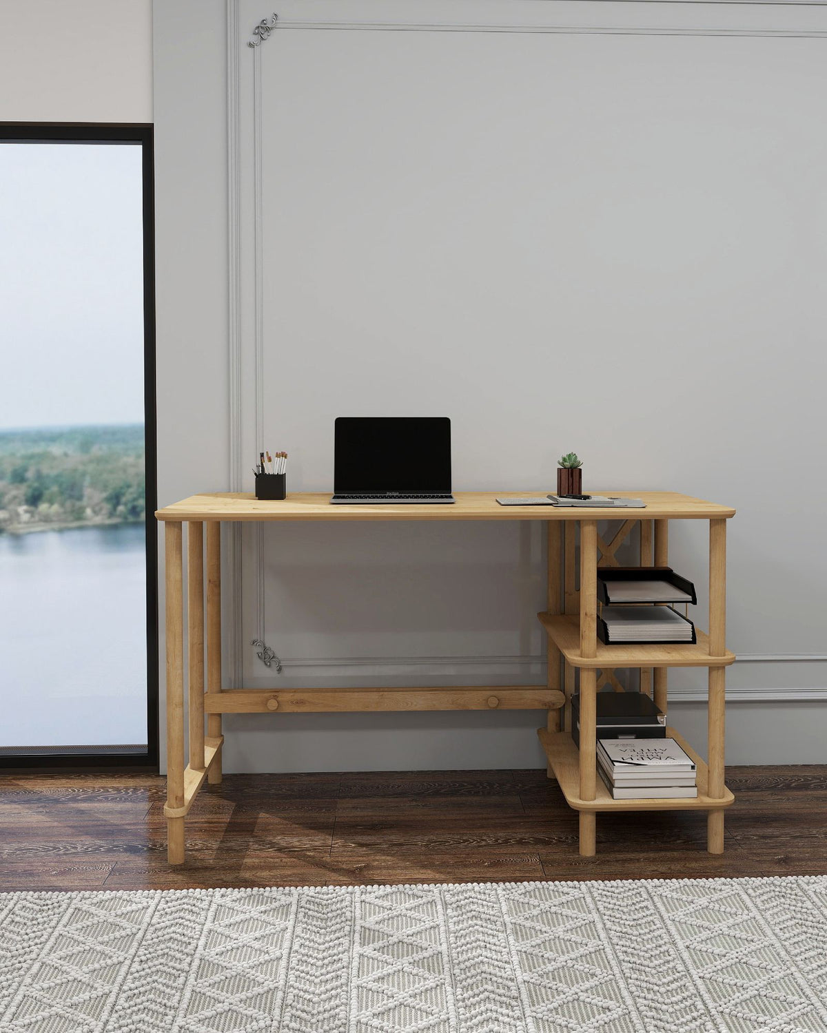 Γραφείο Antissa Δρυς 125x65x75 εκ. MDF