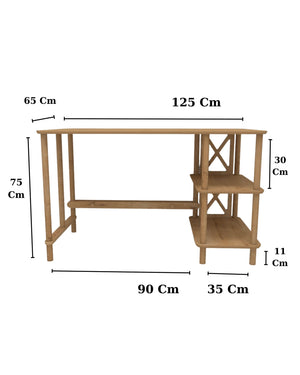 Γραφείο Antissa Δρυς 125x65x75 εκ. MDF