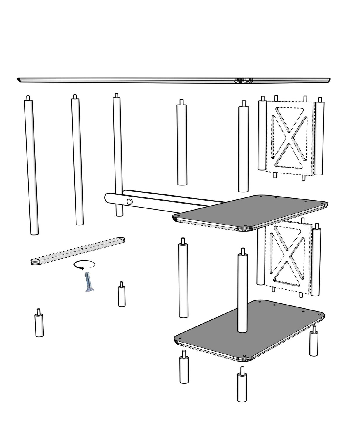 Γραφείο Antissa Δρυς 125x65x75 εκ. MDF