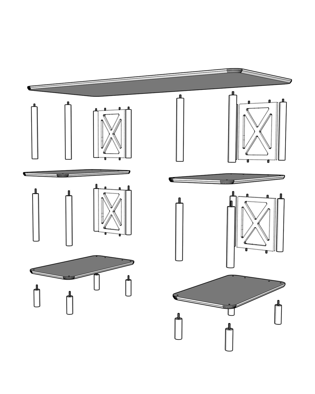 Γραφείο Eftalou Δρυς 145x65x75 εκ. MDF