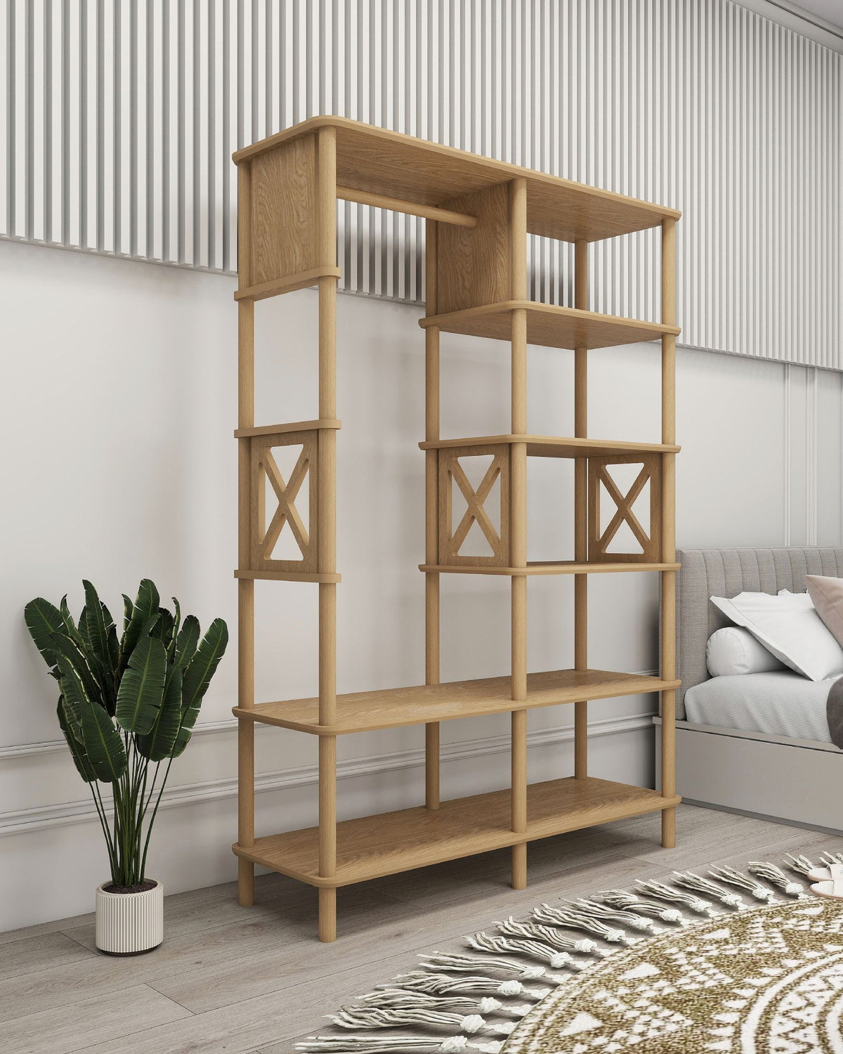 Ντουλάπα Polyaigos Δρυς 120x38x175 εκ. MDF