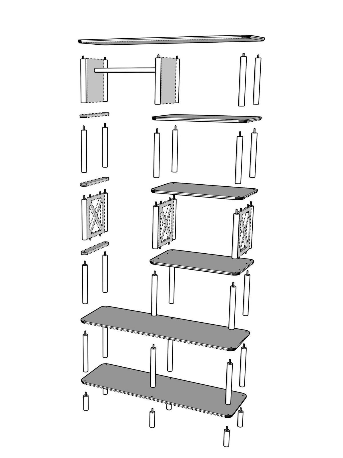 Ντουλάπα Polyaigos Δρυς 120x38x175 εκ. MDF