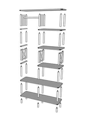 Ντουλάπα Polyaigos Δρυς 120x38x175 εκ. MDF