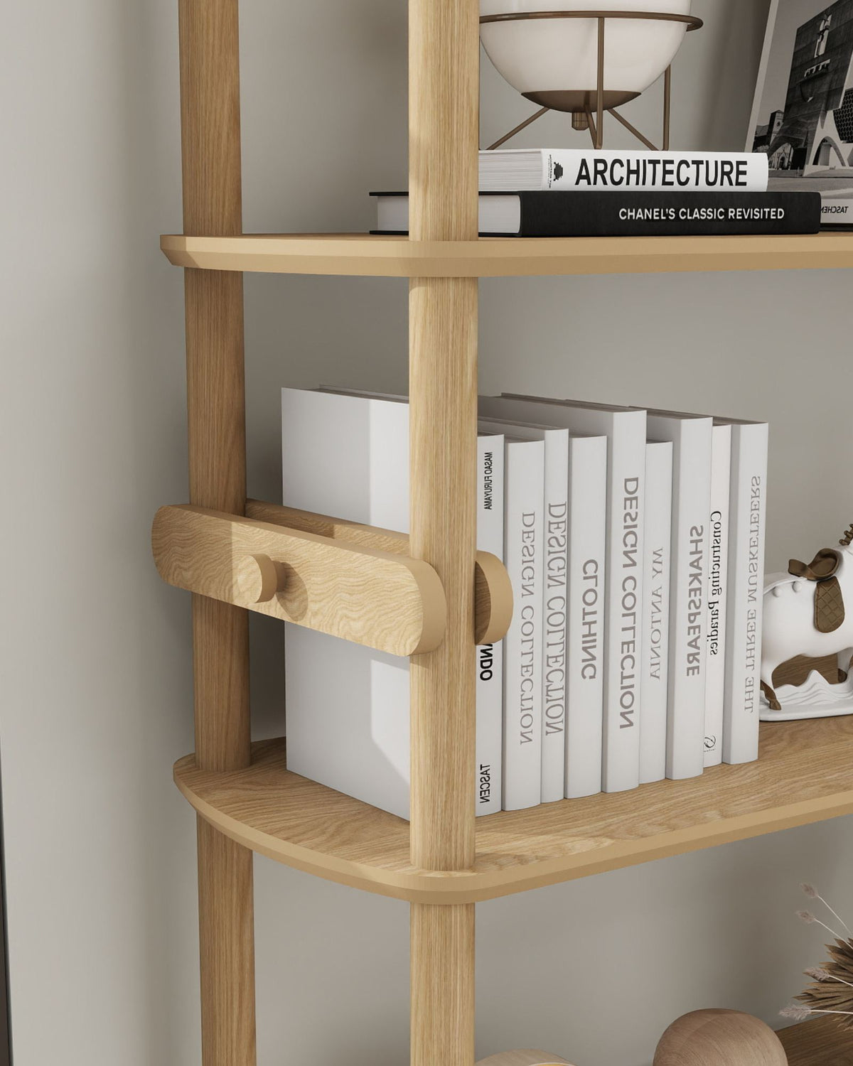 Βιβλιοθήκη Fourfouras Δρυς 80x30x174 εκ. MDF