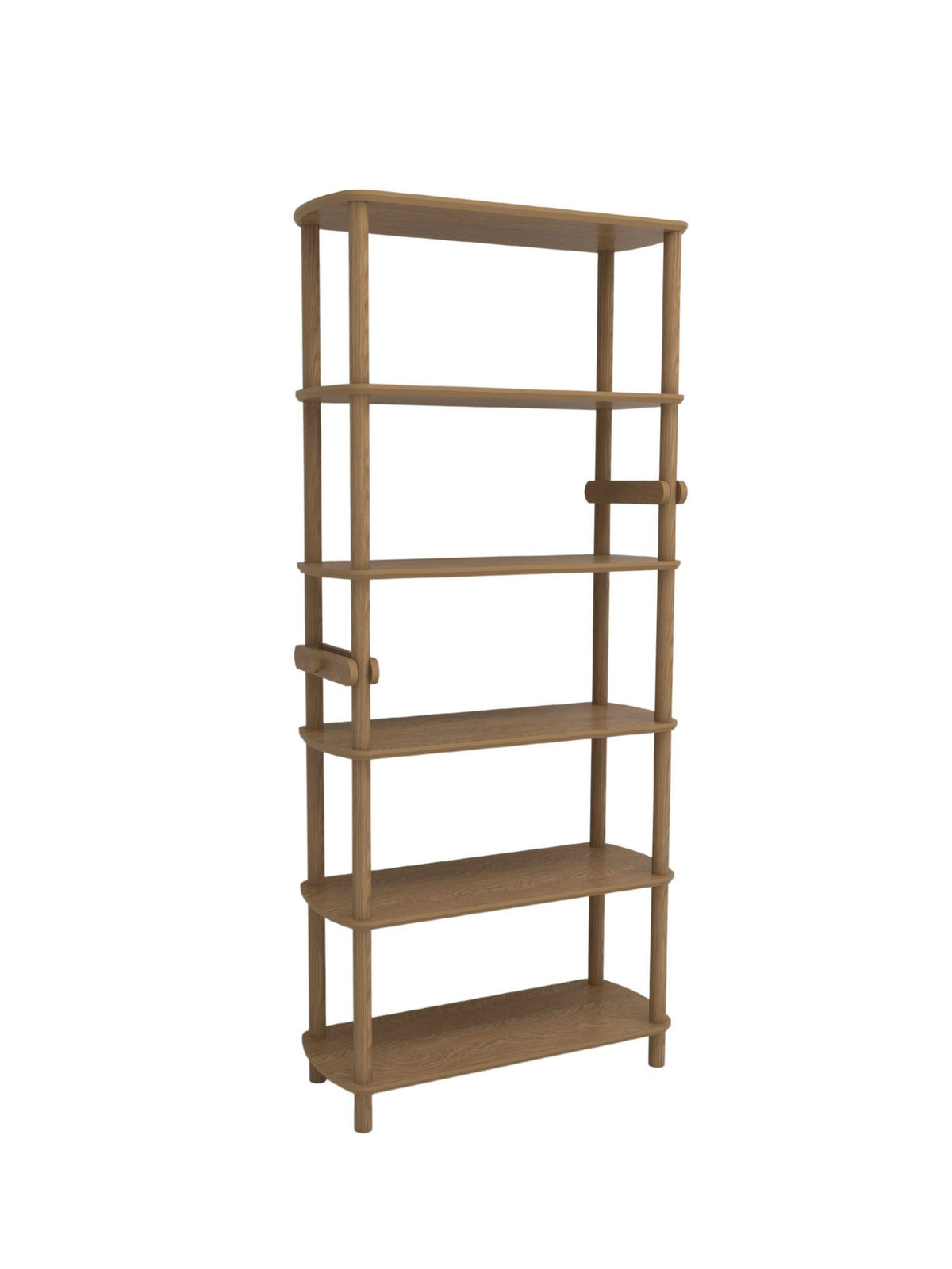 Βιβλιοθήκη Fourfouras Δρυς 80x30x174 εκ. MDF